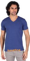 Anger Beast Printed Men's V-neck Blue T-Shirt