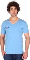 Anger Beast Printed Men's V-neck Light Blue T-Shirt