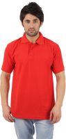 Atlanta Solid Men's Polo Neck Red T-Shirt