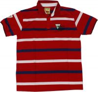 Getzen Striped Men's Polo Neck Red T-Shirt Getzen Striped Men's Polo Neck Red T-Shirt