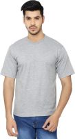 GIO Solid Men's Round Neck Grey T-Shirt