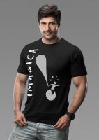 Imagica Printed Men's Round Neck Black T-Shirt