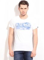 Pepe Jeans Printed Men's Round Neck White T-shirt