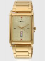 Sonata 77002Ym04 Golden Analog Watch