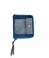 Ss Leathers Blue Zip Closure Clutche