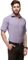Koolpals Men's Checkered Formal Purple Shirt
