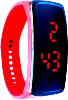 Pappi Boss Unisex New Silicone Red Led Band Digital Watch - For Boys, Girls, Men, Women