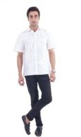 Scot Wilson Men's Solid Casual White Shirt