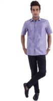 Scot Wilson Men's Solid Casual Purple Shirt