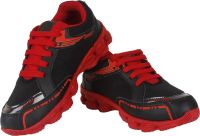 Vivaan Footwear Black-113 Running Shoes(Black, Red)