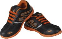 Vivaan Footwear Black-203 Running Shoes(Black, Orange)