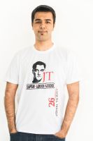 642 Stitches Printed Men's Round Neck White T-Shirt