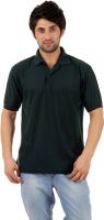 Atlanta Solid Men's Polo Neck Dark Green T-Shirt