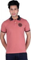 Austin Wood Solid Men's Polo Neck Brown T-Shirt