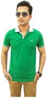 Brandonn Solid Men's Polo Neck Green T-Shirt