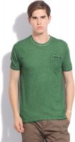 Breakbounce Solid Men's Round Neck Green T-Shirt