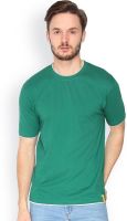 Campus Sutra Solid Men's Round Neck Green T-Shirt