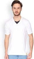 Campus Sutra Solid Men's V-neck White T-Shirt Campus Sutra Solid Men's V-neck White T-Shirt