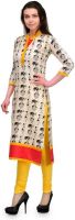 Cenizas Casual Animal Print Women's Kurti(Multicolor)