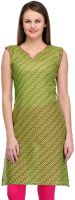 Cenizas Casual Printed Women's Kurti(Green)