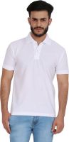 CHECKERSBAY Solid Men's Polo Neck White T-Shirt