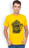 Chulbul Graphic Print Men's Round Neck Yellow T-Shirt