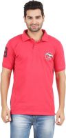 Danteez Embroidered Men's Polo Neck Pink T-Shirt