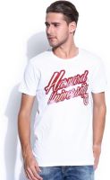 Harvard Printed Men's Round Neck White T-Shirt