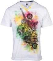 Huetrap Graphic Print Men's V-neck White T-Shirt