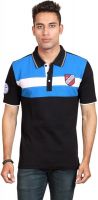 Huetrap Solid Men's Polo Neck Black T-Shirt