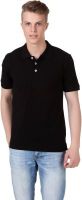 Jura Polo Solid Men's Polo Neck Black T-Shirt Jura Polo Solid Men's Polo Neck Black T-Shirt
