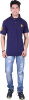 Jura Polo Solid Men's Polo Neck Dark Blue T-Shirt