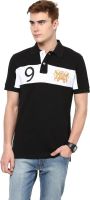 MONTEIL & MUNERO Solid Men's Polo Neck Black T-Shirt