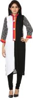 Nazaakat Casual Solid Women's Kurti(White, Black)