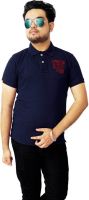 Parv Collections Solid Men's V-neck Black T-Shirt Parv Collections Solid Men's V-neck Black T-Shirt