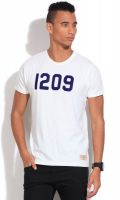 Pepe Solid Men's Round Neck White T-Shirt