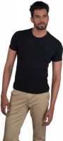 Provogue Solid Men's Round Neck Black T-Shirt