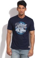 Russell Athletic Printed Men's Round Neck Dark Blue T-Shirt