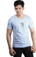 Spur Printed Men's V-neck Multicolor T-Shirt