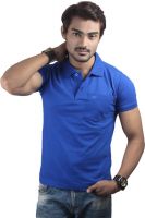 Spur Solid Men's Polo Neck Dark Blue T-Shirt