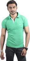 Spur Solid Men's Polo Neck Light Green T-Shirt