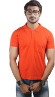 Spur Solid Men's Polo Neck Orange T-Shirt