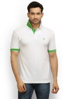 Thisrupt Solid Men's Polo Neck White T-Shirt