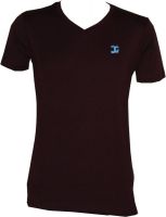 Tick Lish Solid Men's V-neck Maroon T-Shirt Tick Lish Solid Men's V-neck Maroon T-Shirt