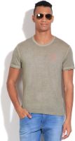 United Colors of Benetton Printed Men's Round Neck Grey T_Shirt