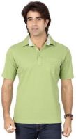 Valeta Solid Men's Polo Neck Light Green T-Shirt