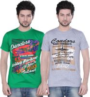 Zebu Printed Men's Round Neck Multicolor T-Shirt(Pack of 2)