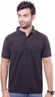 Zuvic Solid Men's Polo Neck Black T-Shirt