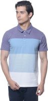 Carve Striped Men's Polo Neck Light Blue T-Shirt