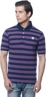 Carve Striped Men's Polo Neck Purple T-Shirt